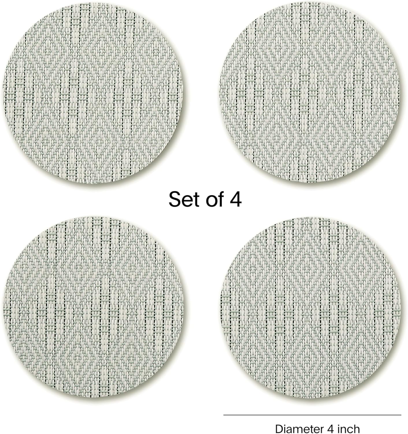 Chilewich Boxwood Geometric Lace Weave Coasters - Abalone – Set of 4 - Image 2