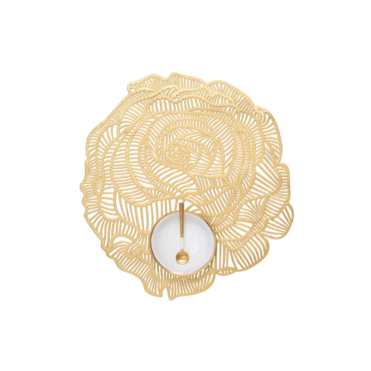 Chilewich Round Rose Placemats - Brass - Image 2