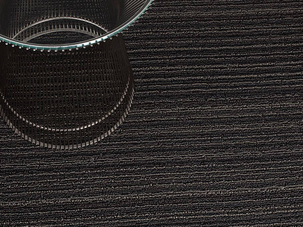 Chilewich Shag Skinny Stripe Doormat – Steel – 18" x 28" - Image 3