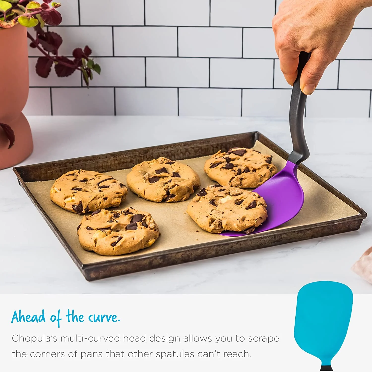 Dreamfarm Chopula - Super Flexible Chopping Sit Up Spatula – Assorted Colors - Image 3