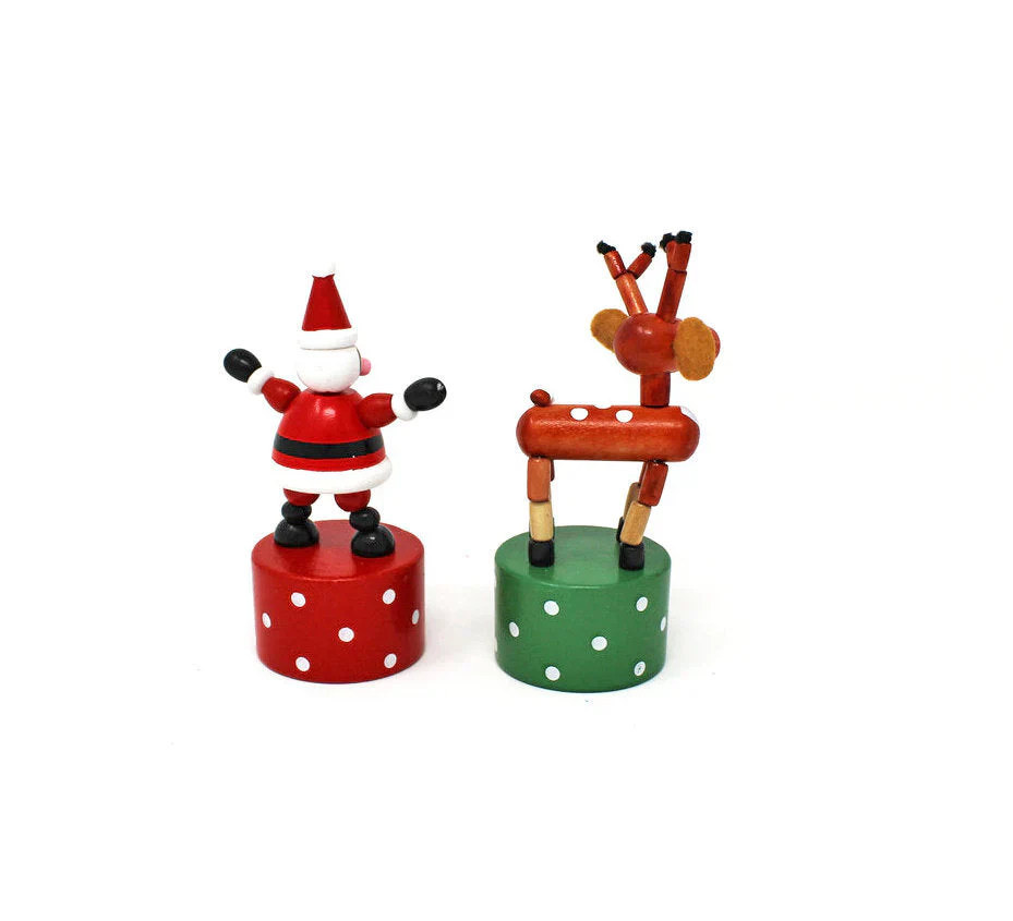 Christmas Push Puppets – Santa & Reindeer – Each Sold Separately - Image 2