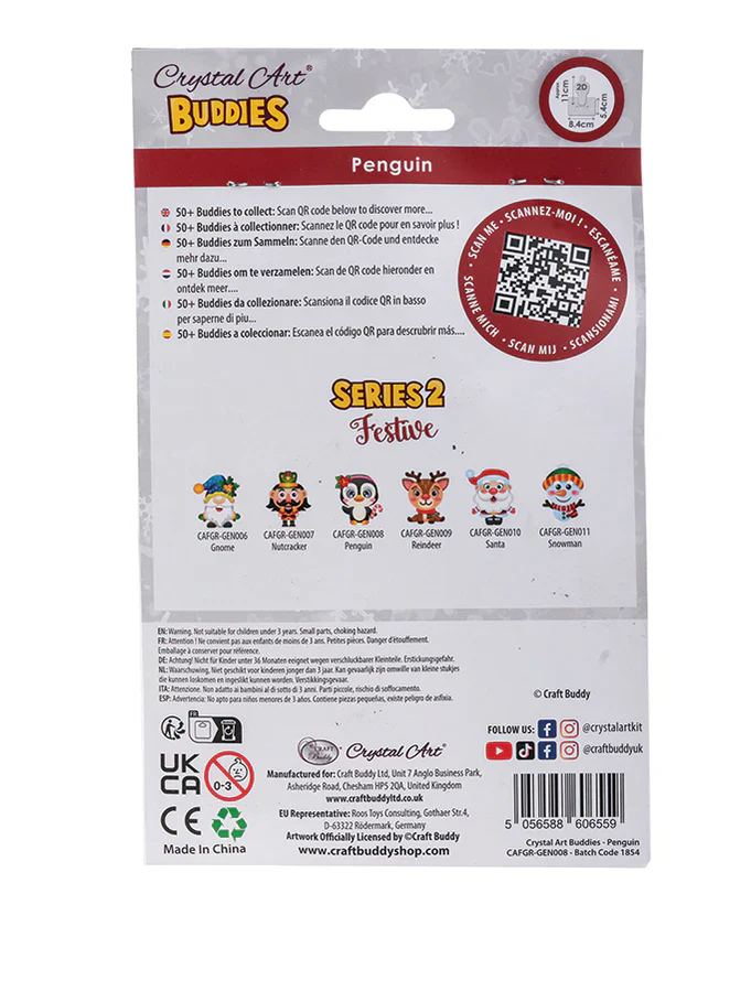 Chrystal Art Craft Kit – Festive Buddies – Penguin - Image 4