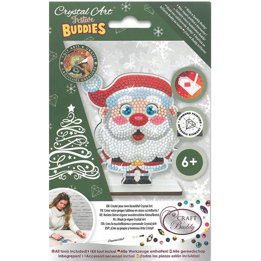 Chrystal Art Craft Kit – Festive Buddies – Santa