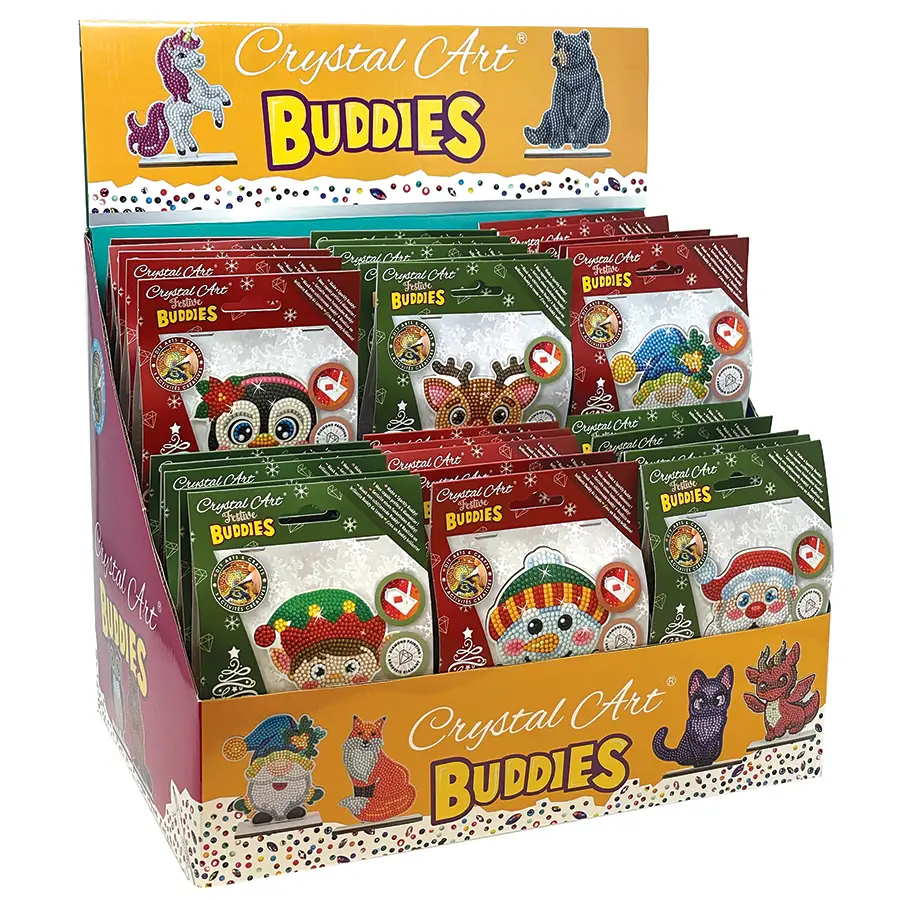 Chrystal Art Craft Kit – Festive Buddies – Santa - Image 3