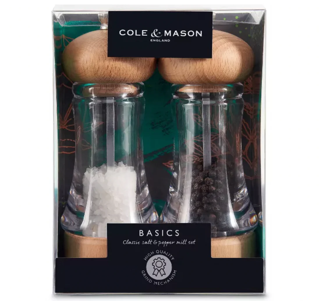 Cole & Mason Beech Wood Salt and Pepper Mill Gift Set β 6" - Image 2