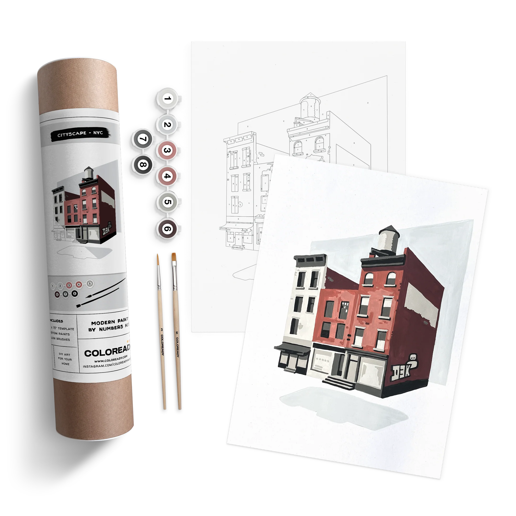 Coloready Paint by Number Kit - NYC Cityscape Kit