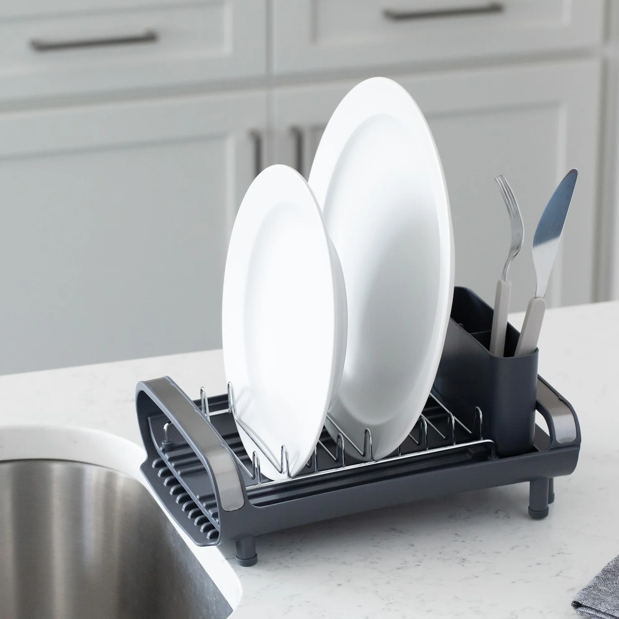 Compact Expanding Dish Rack - Grey - Image 5