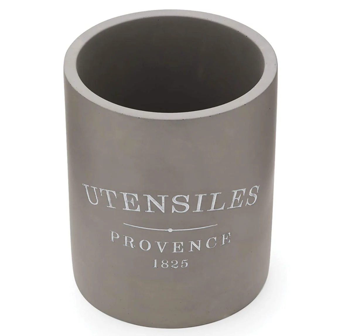 Concrete Utensil Crock or Flower Vase – Gray - Image 2