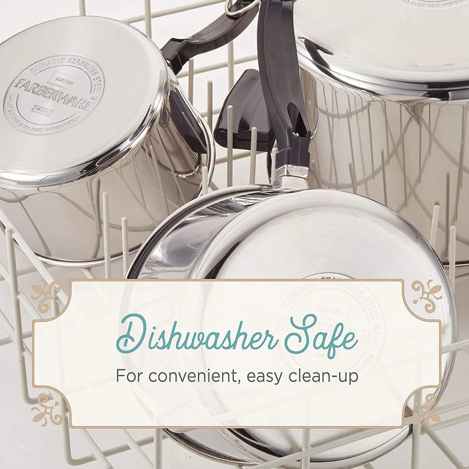 Farberware Classic Stainless Steel 2-QT. Covered Saucepan - Image 3
