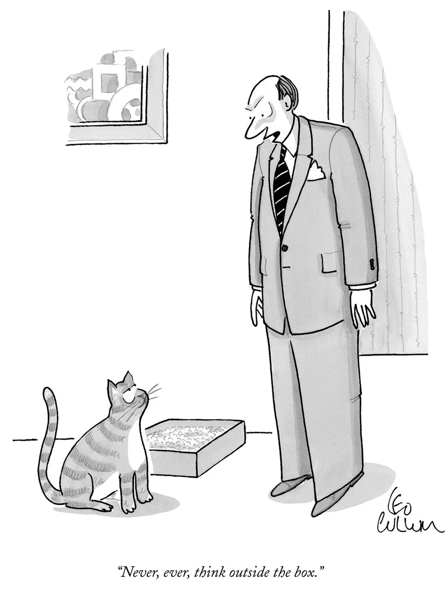 New Yorker Cartoon Mug - Outside The Box - Image 2