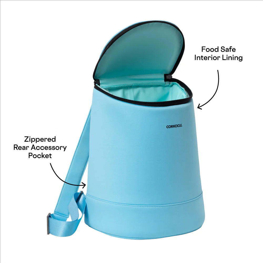 Corkcicle Eola Neoprene Bucket Cooler Bag – Santorini Blue - Image 2