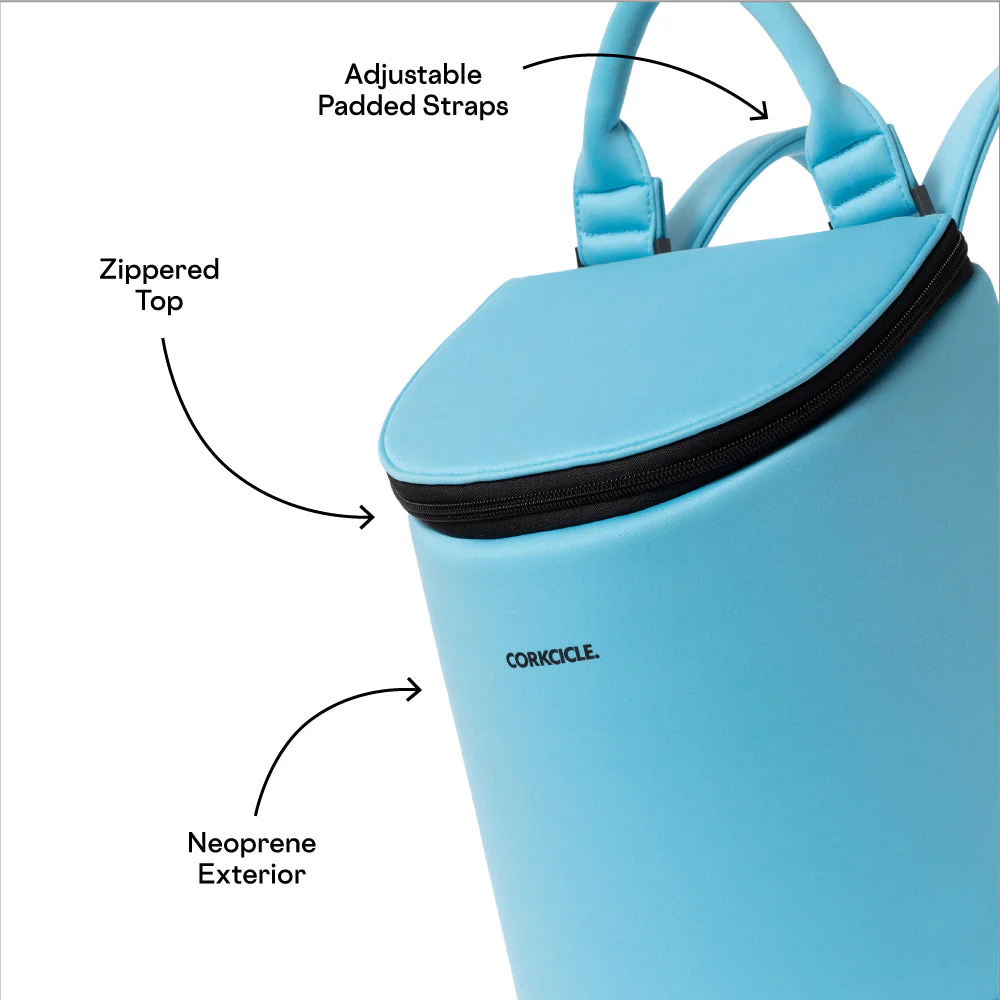 Corkcicle Eola Neoprene Bucket Cooler Bag – Santorini Blue - Image 3