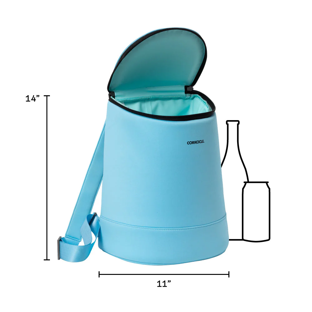 Corkcicle Eola Neoprene Bucket Cooler Bag – Santorini Blue - Image 4