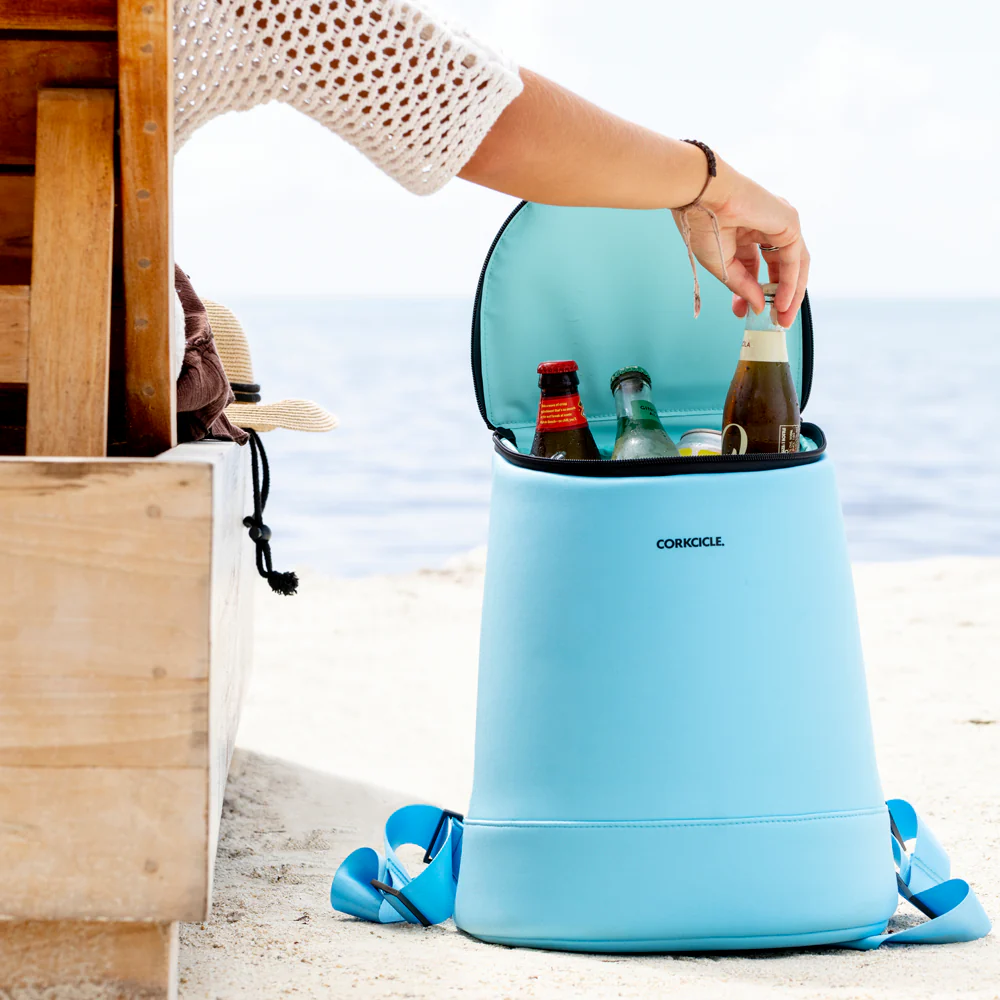 Corkcicle Eola Neoprene Bucket Cooler Bag – Santorini Blue - Image 5