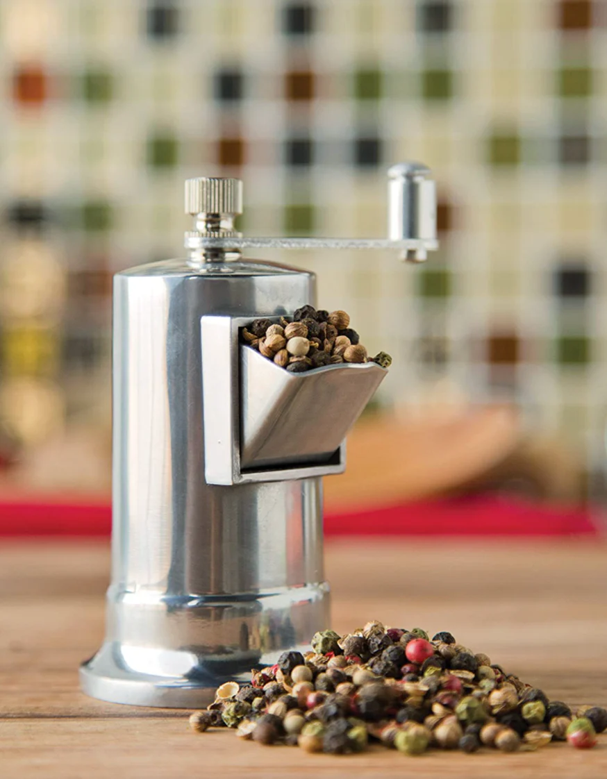 Crank Grinder Pepper Mill – Polished Aluminum - Image 3