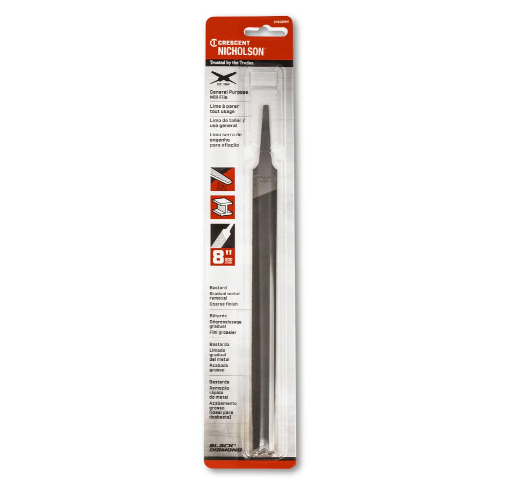 Crescent Nicholson Mill Bastard Cut File – 10 In.