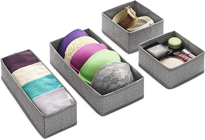 Crosshatch Gray Drawer Organizers – Set of 4 - Image 2