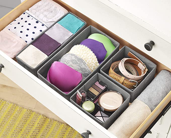 Crosshatch Gray Drawer Organizers – Set of 4 - Image 4