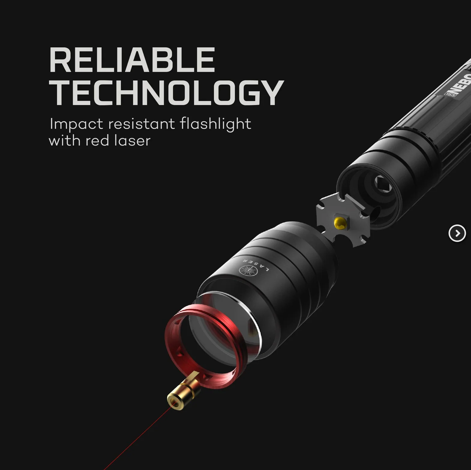 CSI LED 250 Lumen Laser Magnetic Flashlight - BLACK - Image 5