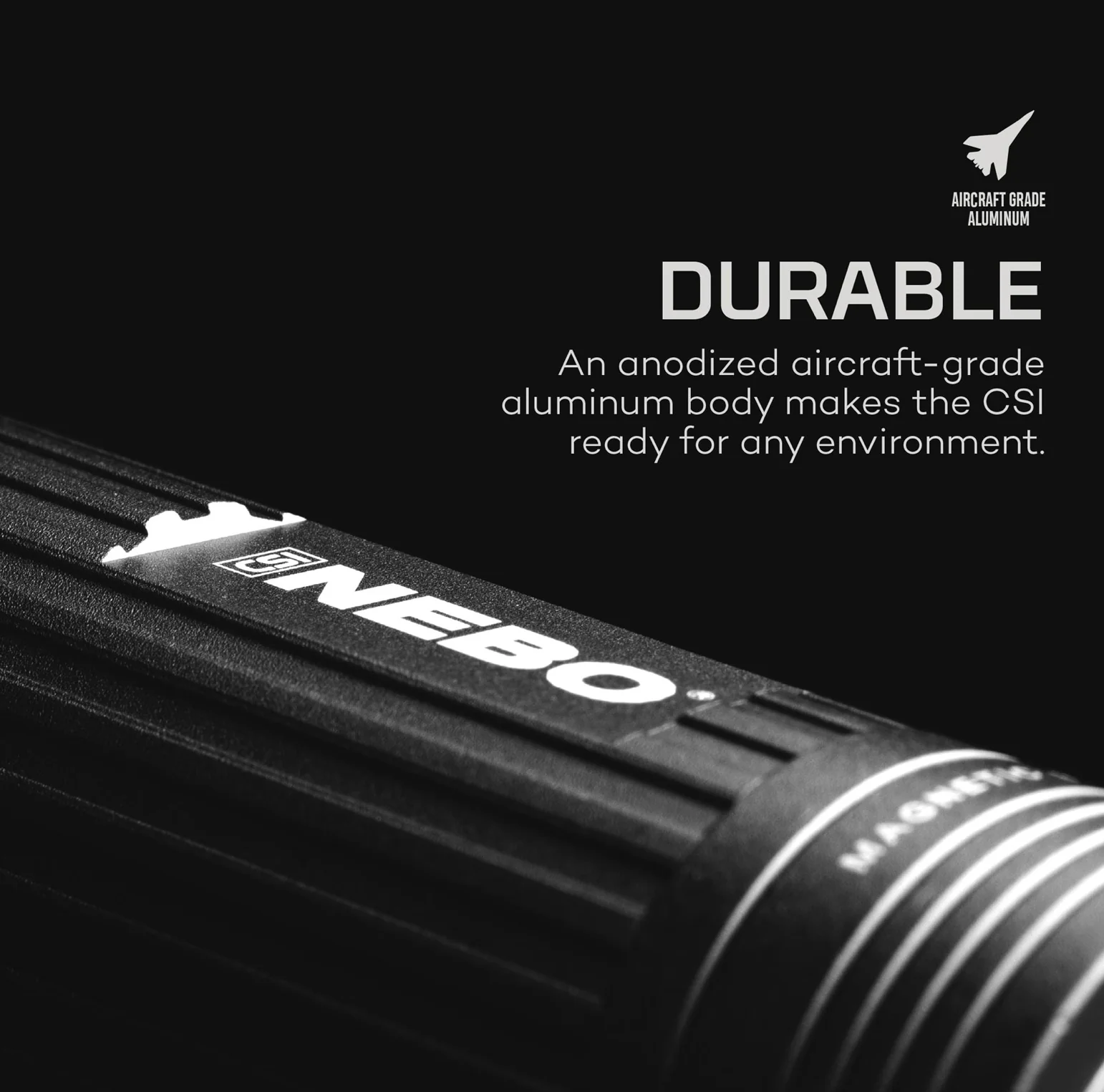 CSI LED 250 Lumen Laser Magnetic Flashlight - BLACK - Image 6