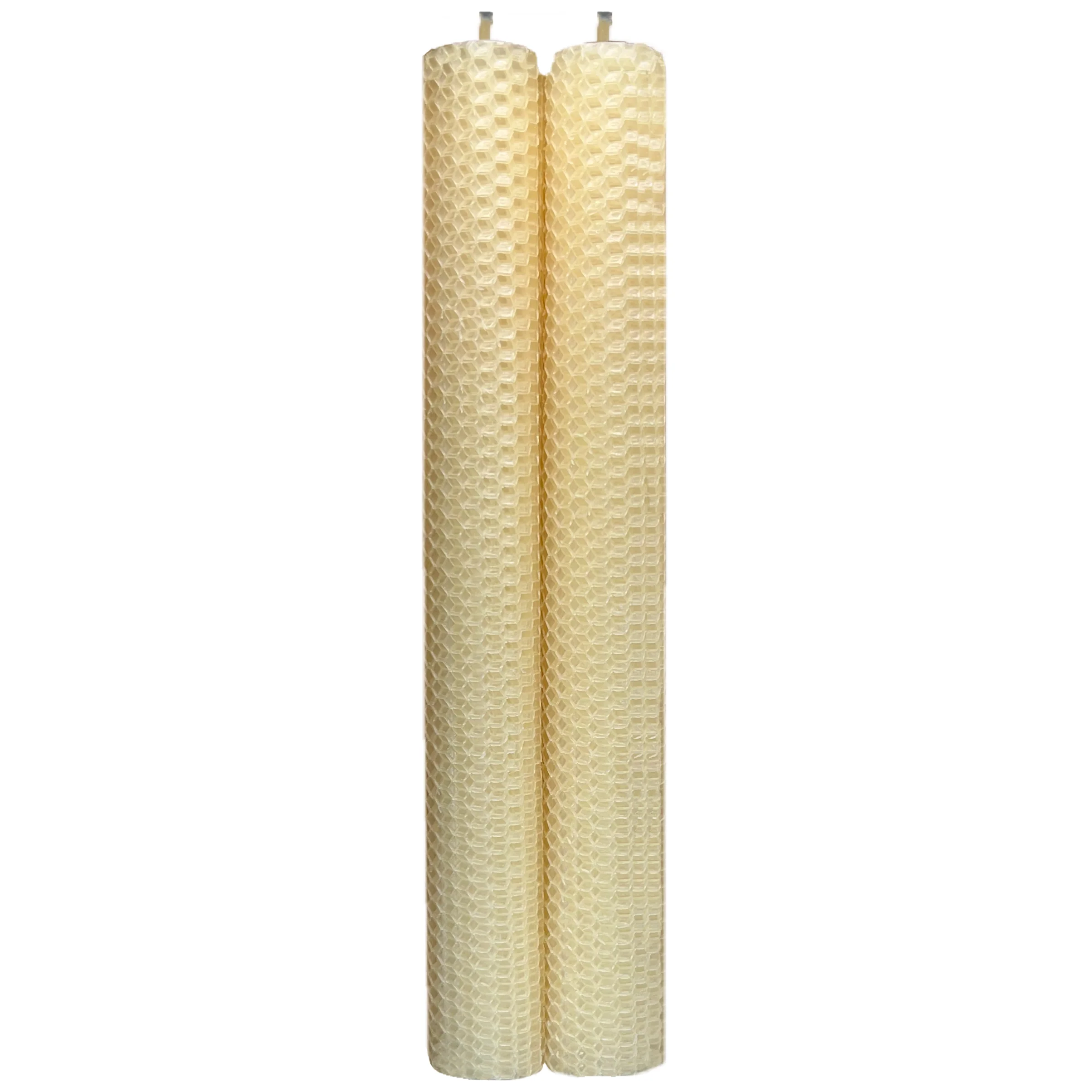 Dadant Wide Rolled Beeswax Taper Candles β Classic Ivory β 1.25" x 12"β Pack of 2