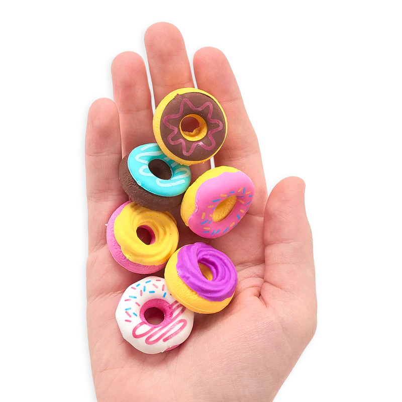 Dainty Donuts Vanilla Scented Pencil Erasers – Set of 6 - Image 2
