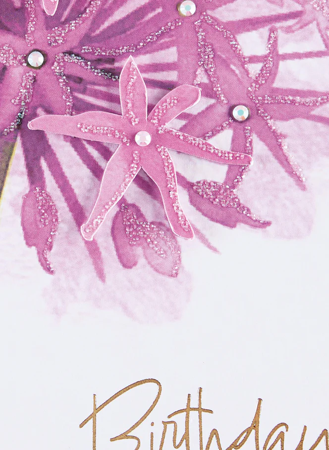 Design Design Handcrafted Birthday Card – Allium – 1 Card & 1 Envelope - Image 2