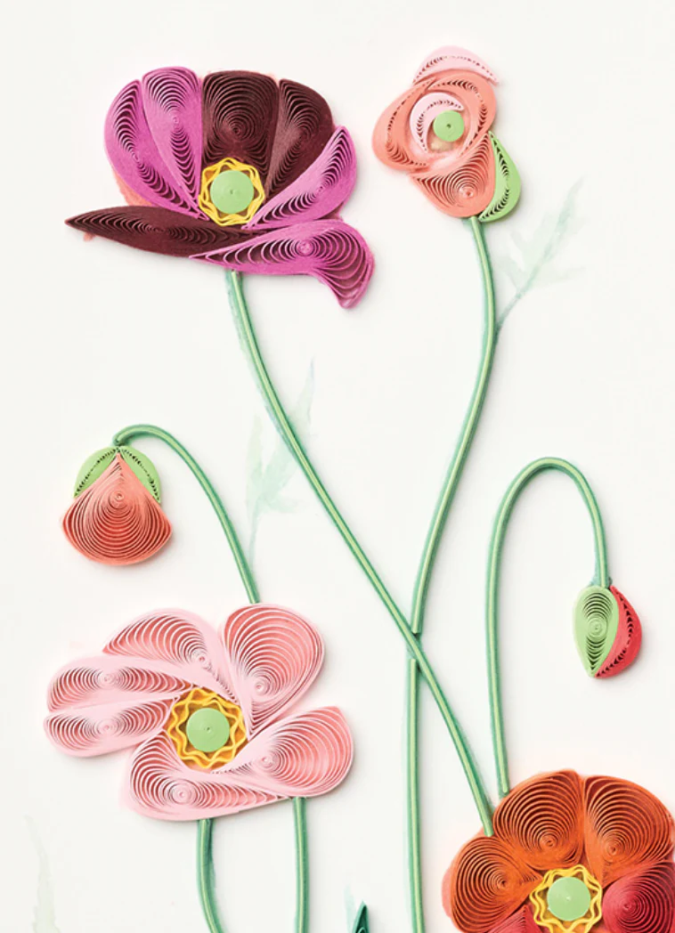Design Design Handcrafted Card – Delicate Blooms – 1 Card & 1 Envelope - Image 2