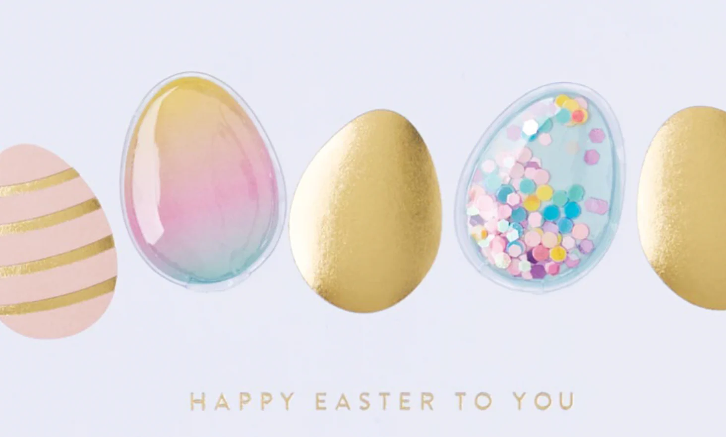 Design Design Handcrafted Easter Card – Embellished Eggs – 1 Card & 1 Envelope - Image 2