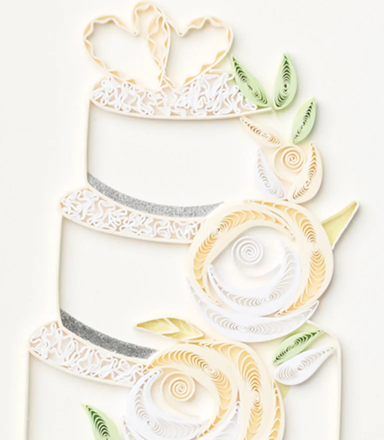 Design Design Handcrafted Elegant Wedding Wishes Card – 1 Card & 1 Envelope - Image 2