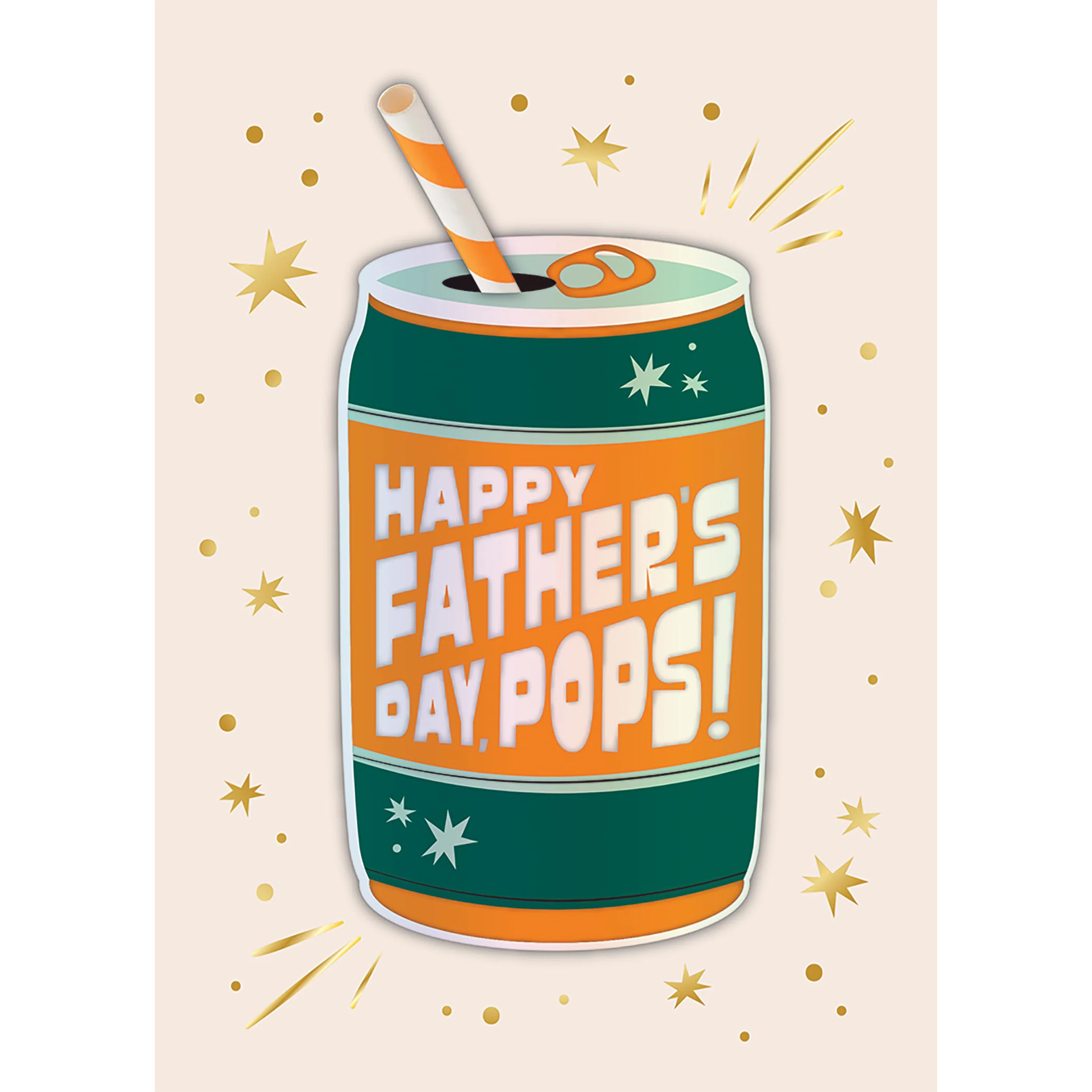 Design Design Handcrafted Father's Day Pops Can Greeting Card – 1 Card & 1 Envelope