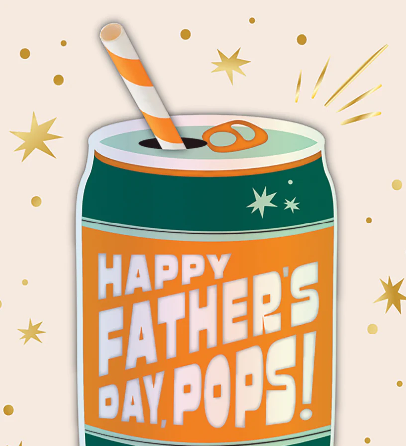 Design Design Handcrafted Father's Day Pops Can Greeting Card – 1 Card & 1 Envelope - Image 2