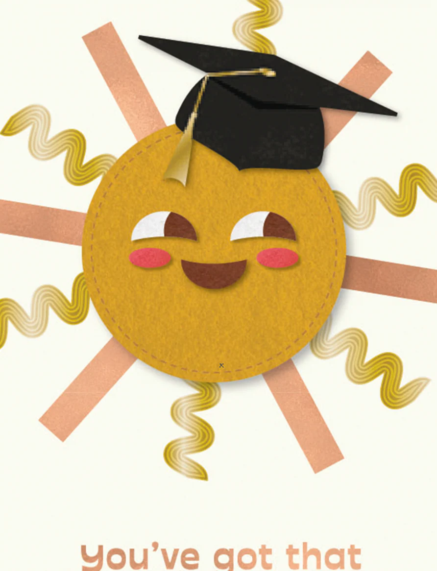 Design Design Handcrafted Graduation Card – Graduation Glow – 1 Card & 1 Envelope - Image 2