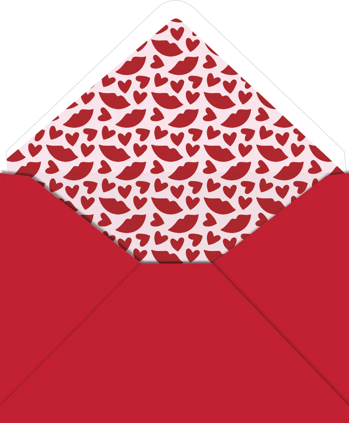 Design Design Handcrafted Valentines Card – AMuah! Lips Greeting – 1 Card & 1 Envelope - Image 2
