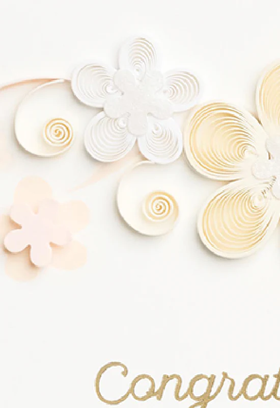 Design Design Handcrafted Wedding Card β Bloom Bliss β 1 Card & 1 Envelope - Image 2