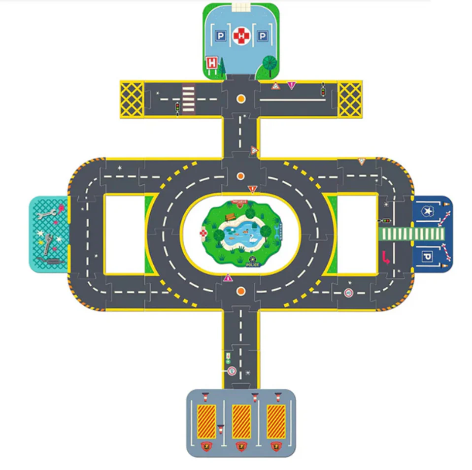 Djeco Crazy Motors Puzzle' Up - Ville - Image 2