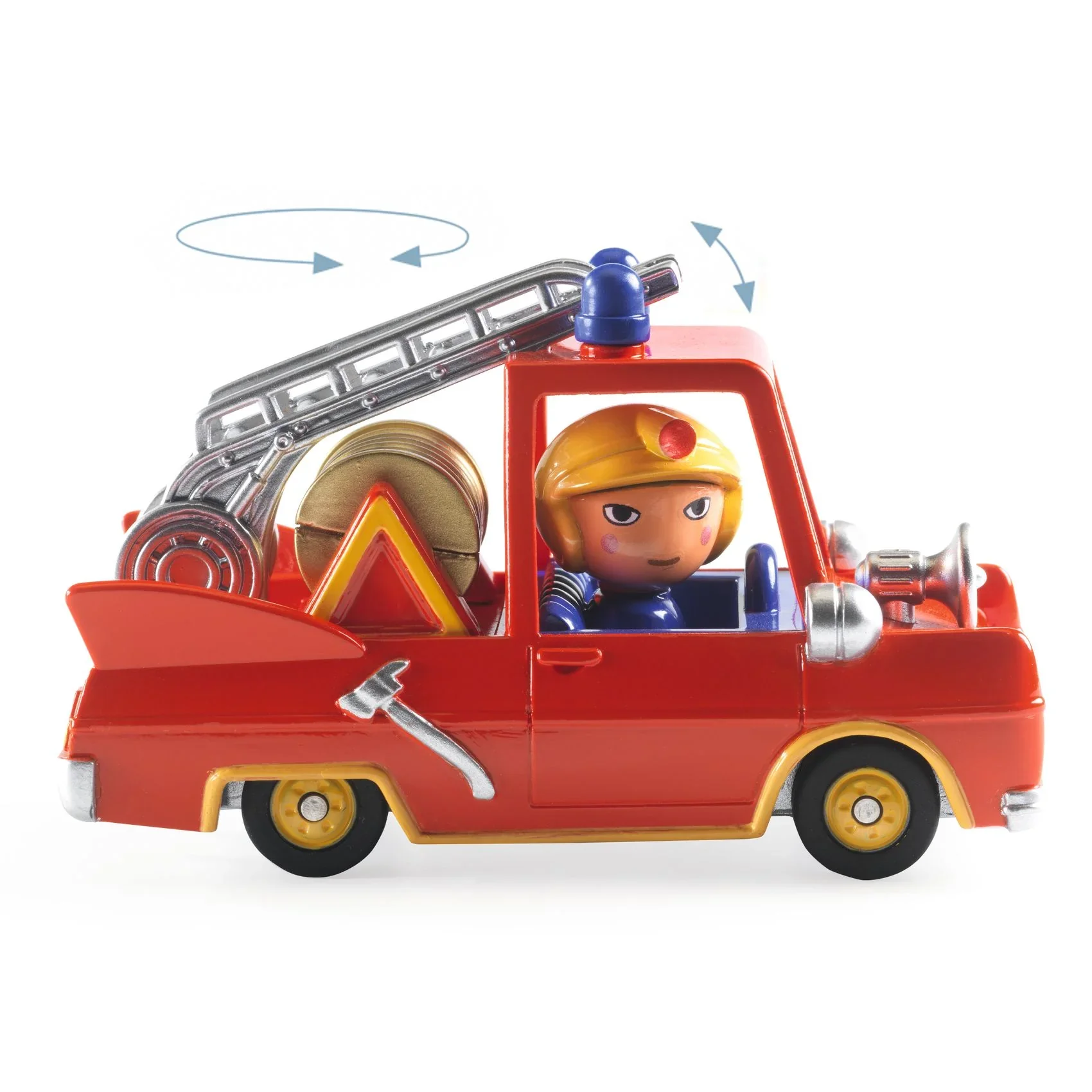 Djeco Crazy Motors Toy Car For Kids β Little Fire Truck - Image 2