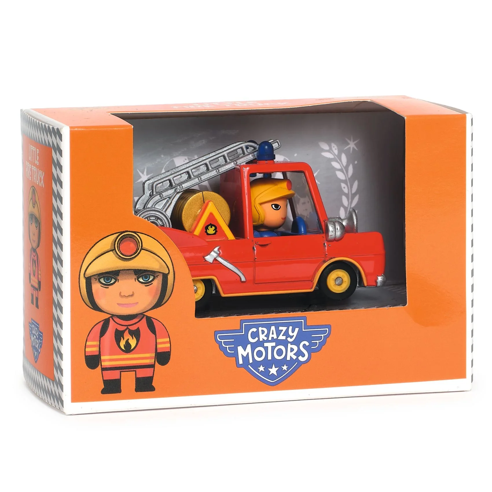 Djeco Crazy Motors Toy Car For Kids β Little Fire Truck - Image 3