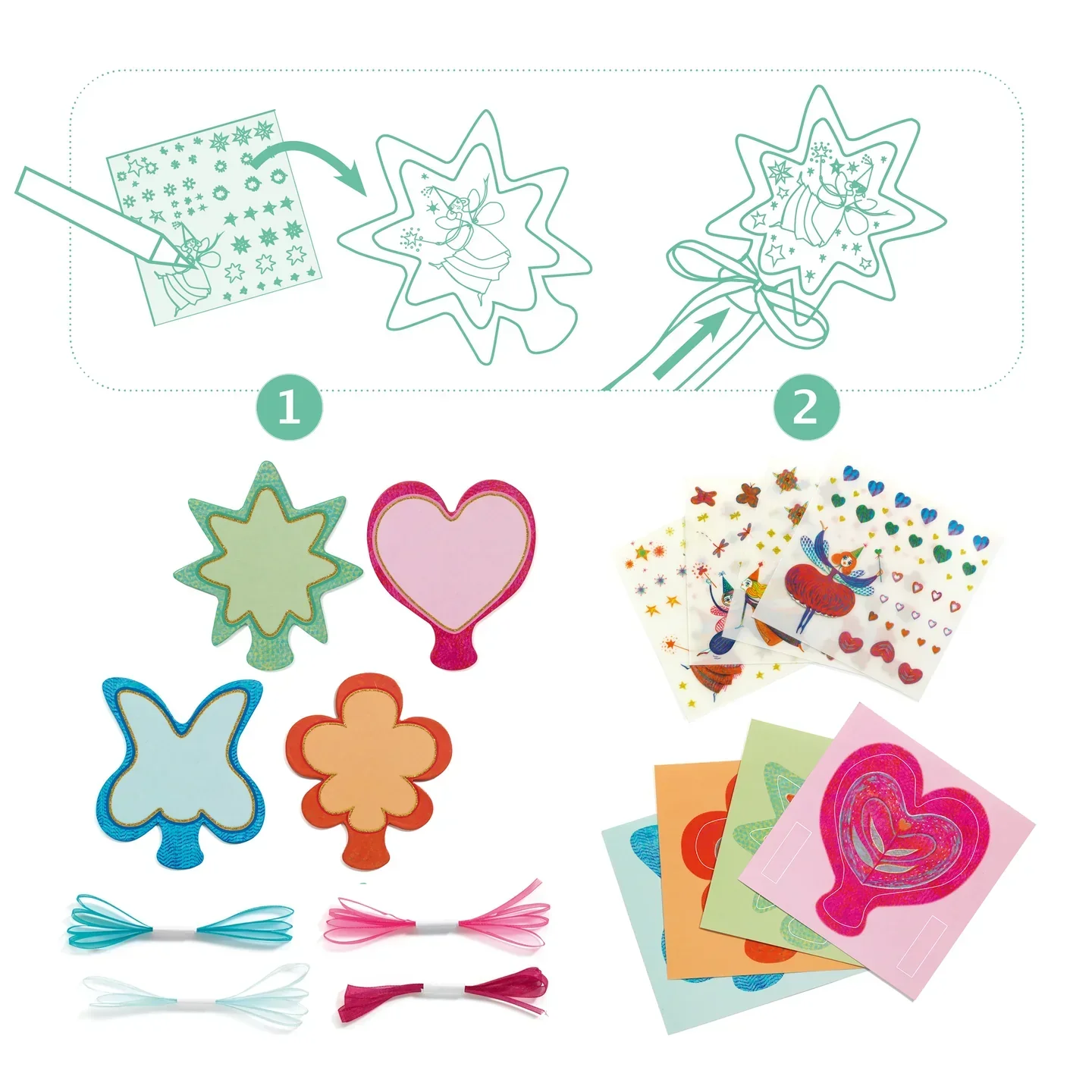Djeco Do It Yourself Craft Kit – Magic Wands - Image 3