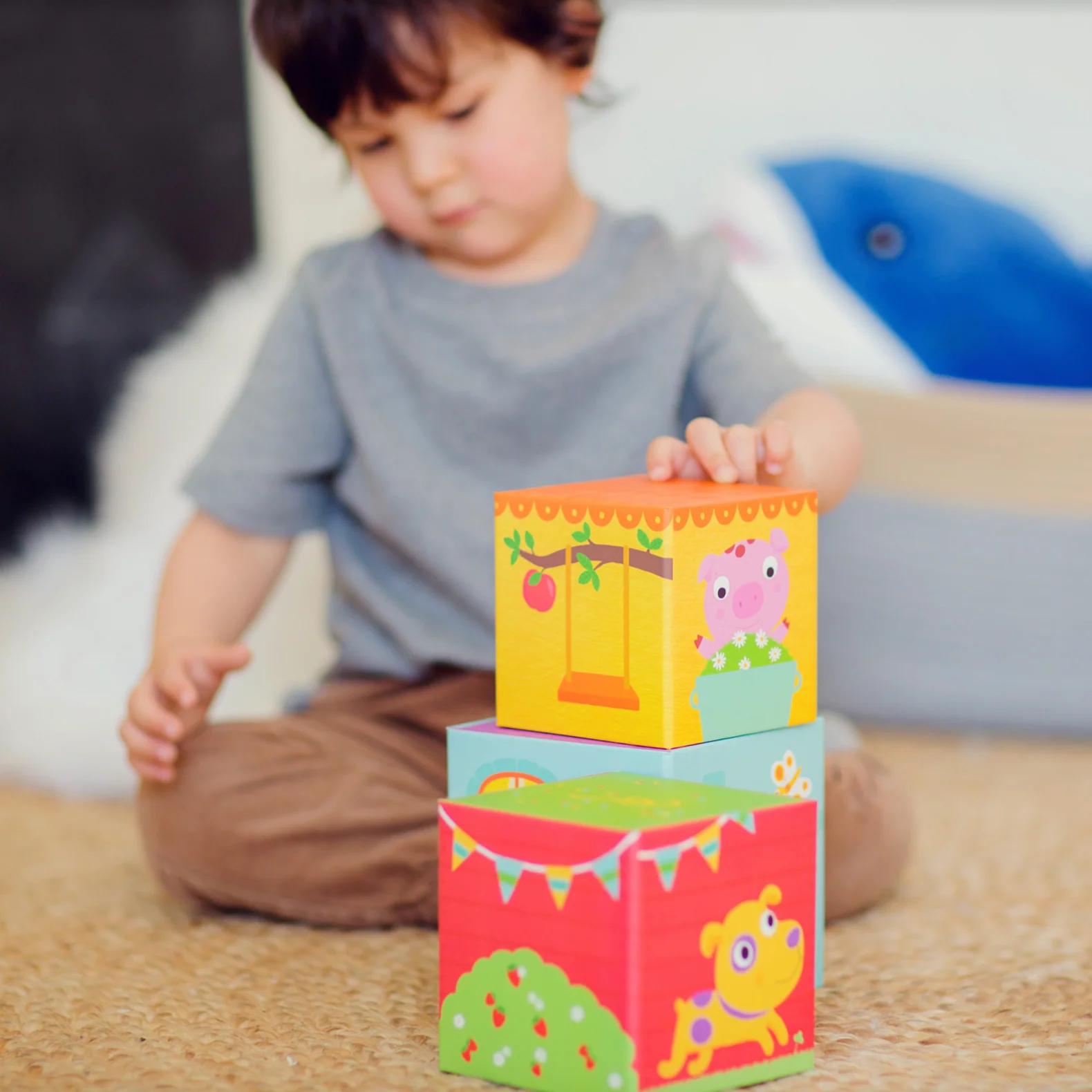 Djeco Topanifarm Towers and Blocks Set - Image 4