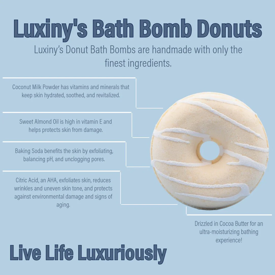 Donut Shape Scented Bath Bombs - Vanilla Buttercream - Image 4