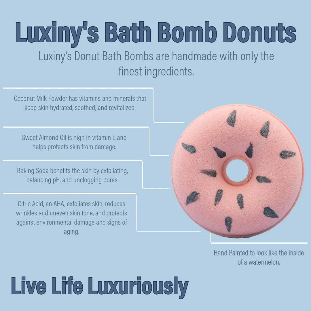 Donut Shape Scented Bath Bombs - Watermelon - Image 4