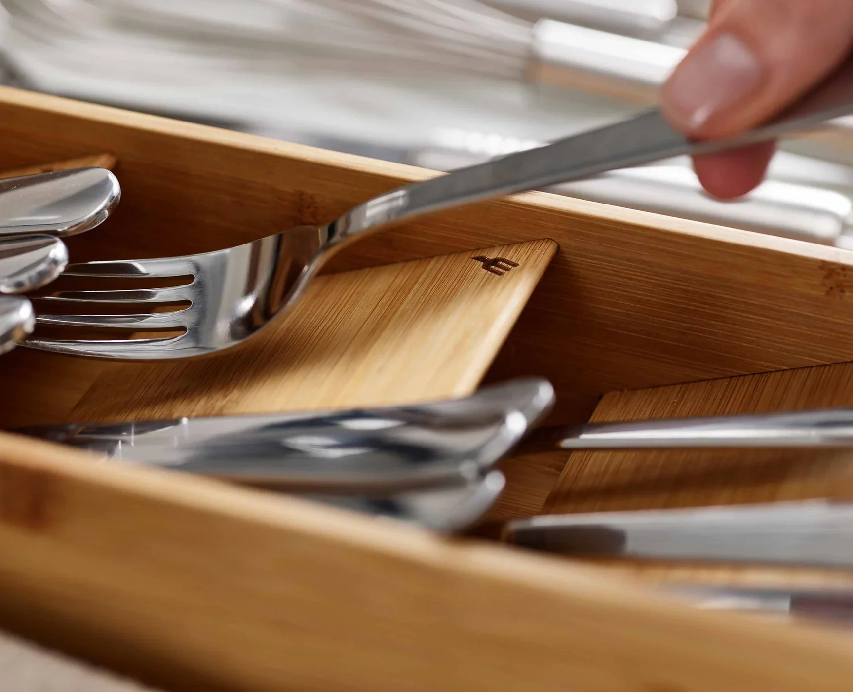 DrawerStore Bamboo Cutlery Organizer – 15.5"x 5" - Image 4