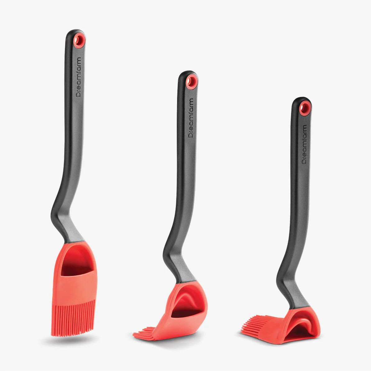 Dreamfarm Brizzle Scoop Drizzle & Brush – Silicone Basting Brush – Red - Image 3