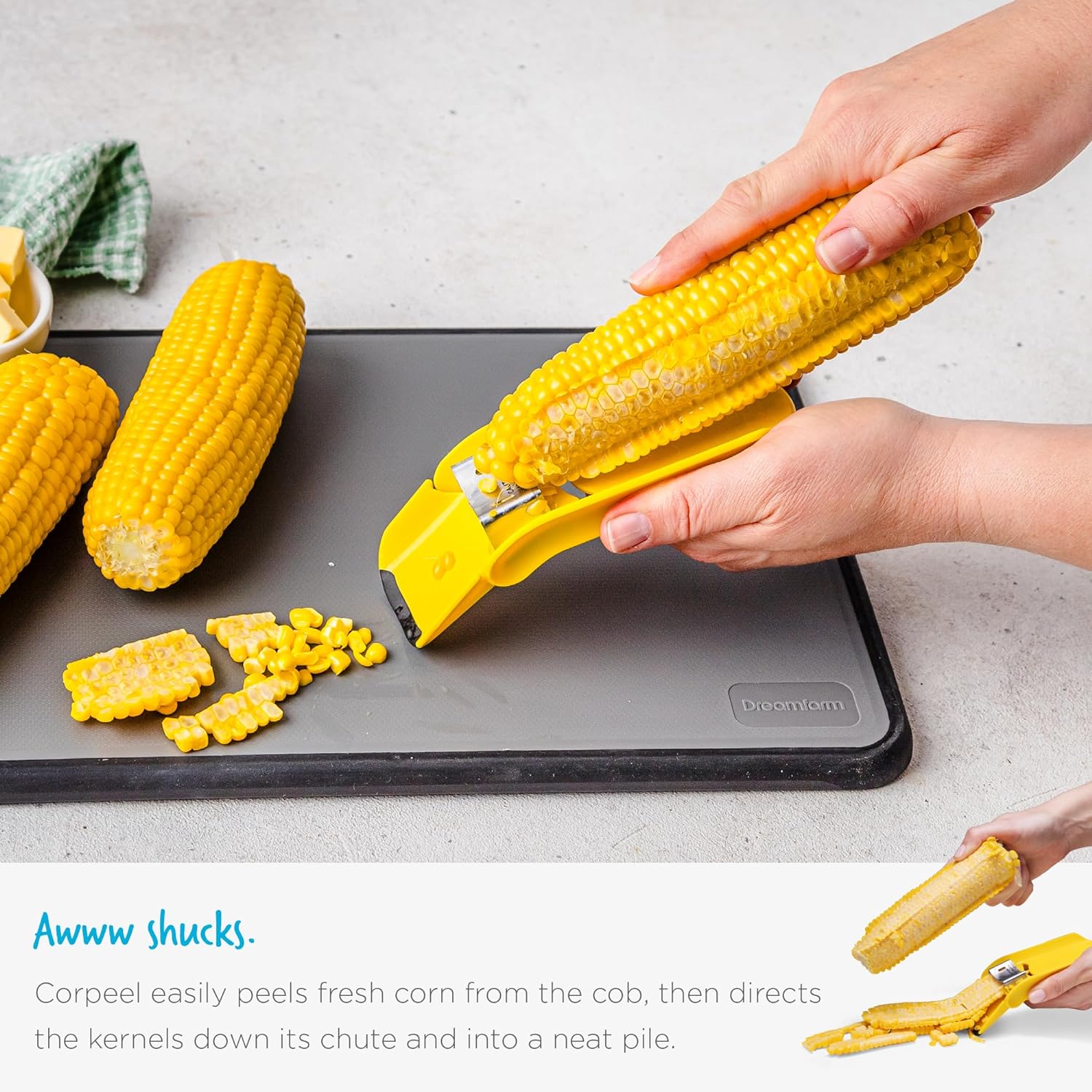 Dreamfarm Corpeel Fast Corn Cob Separator & Peeler - Image 3