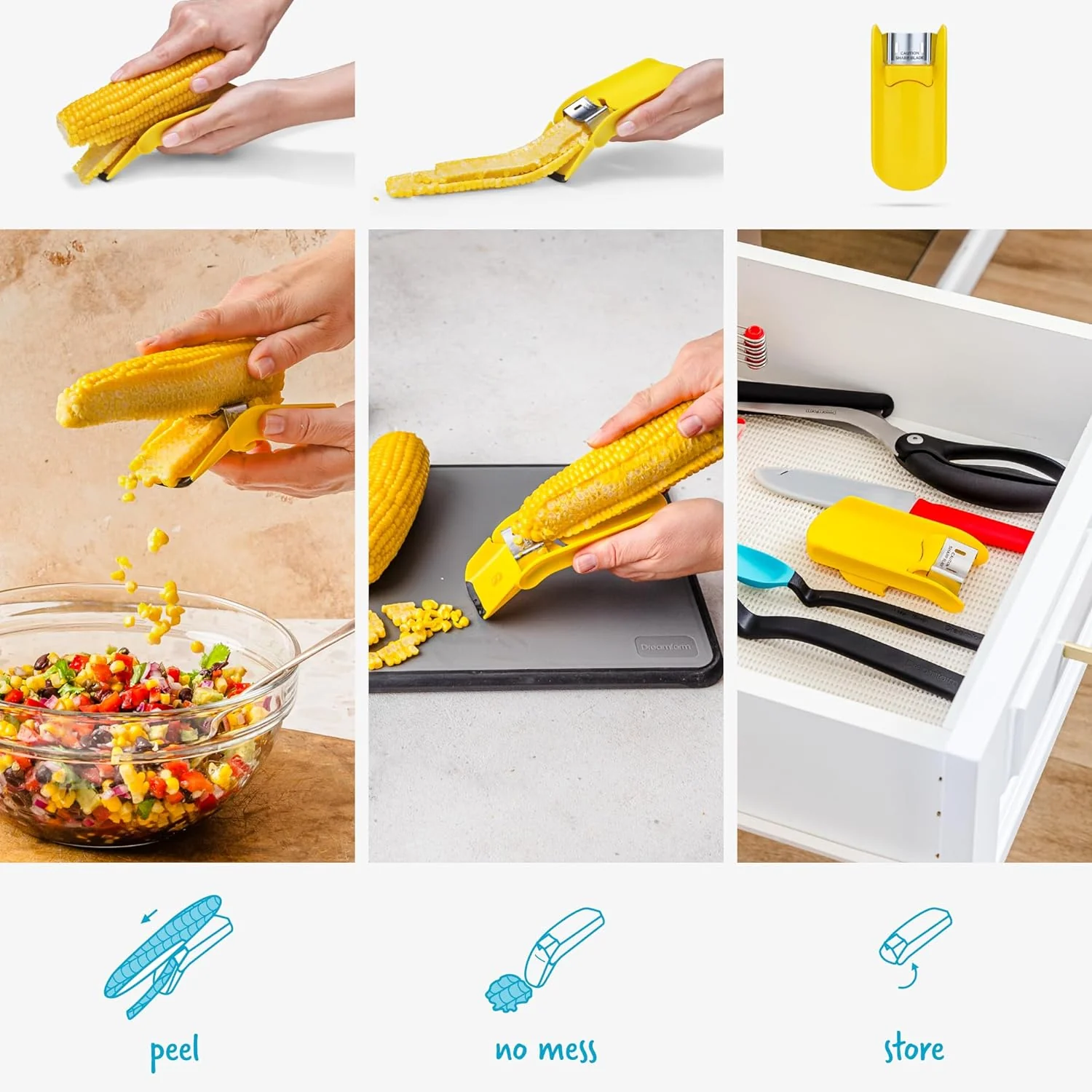 Dreamfarm Corpeel Fast Corn Cob Separator & Peeler - Image 4