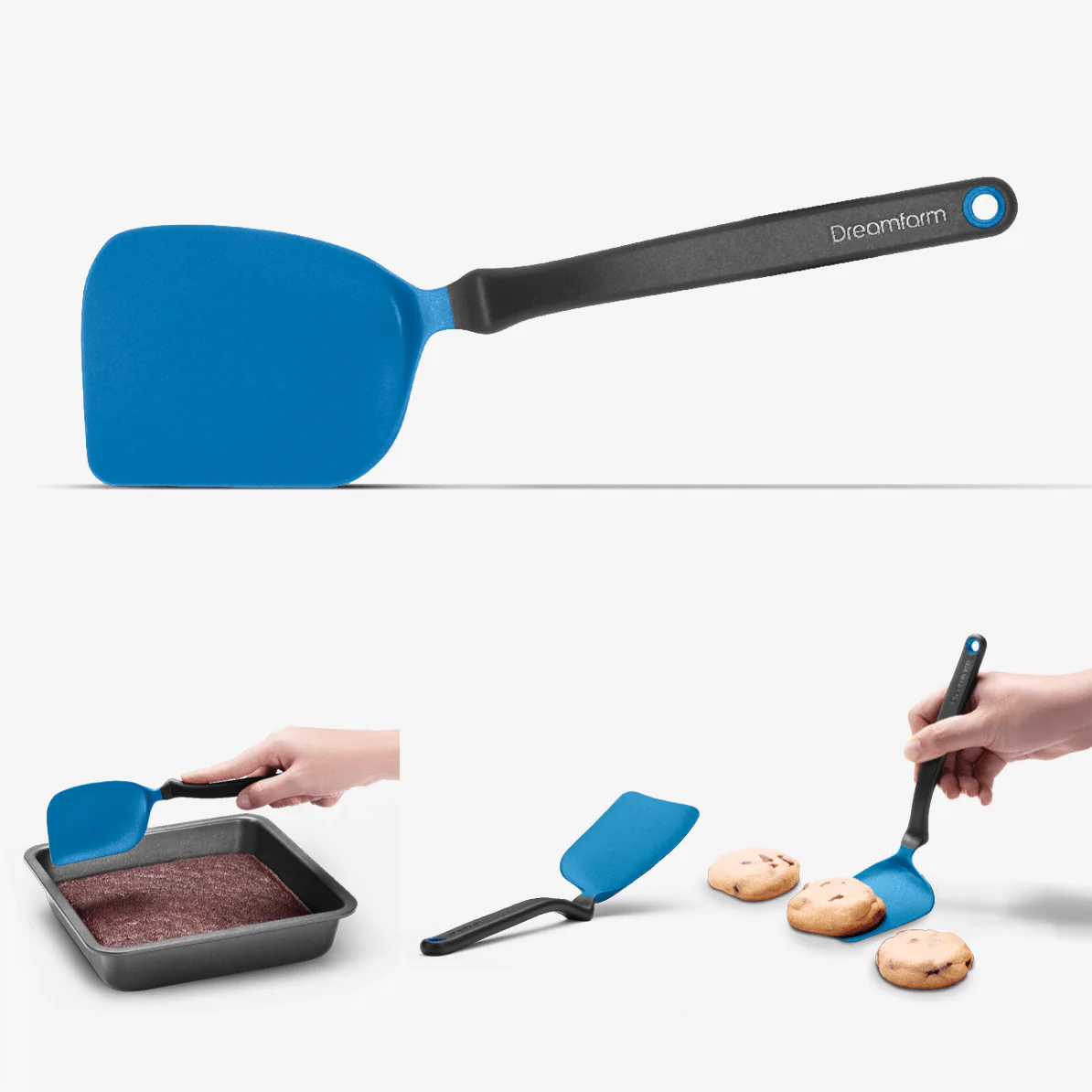Dreamfarm Mini Chopula - Super Flexible Non Stick Cookie Turner – Classic Blue - Image 2