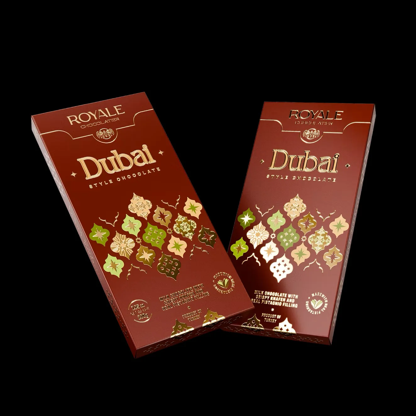 Dubai Milk Chocolate Bar - Handcrafted Pistachio Creme - Crispy Knafeh β 200g ** - Image 6