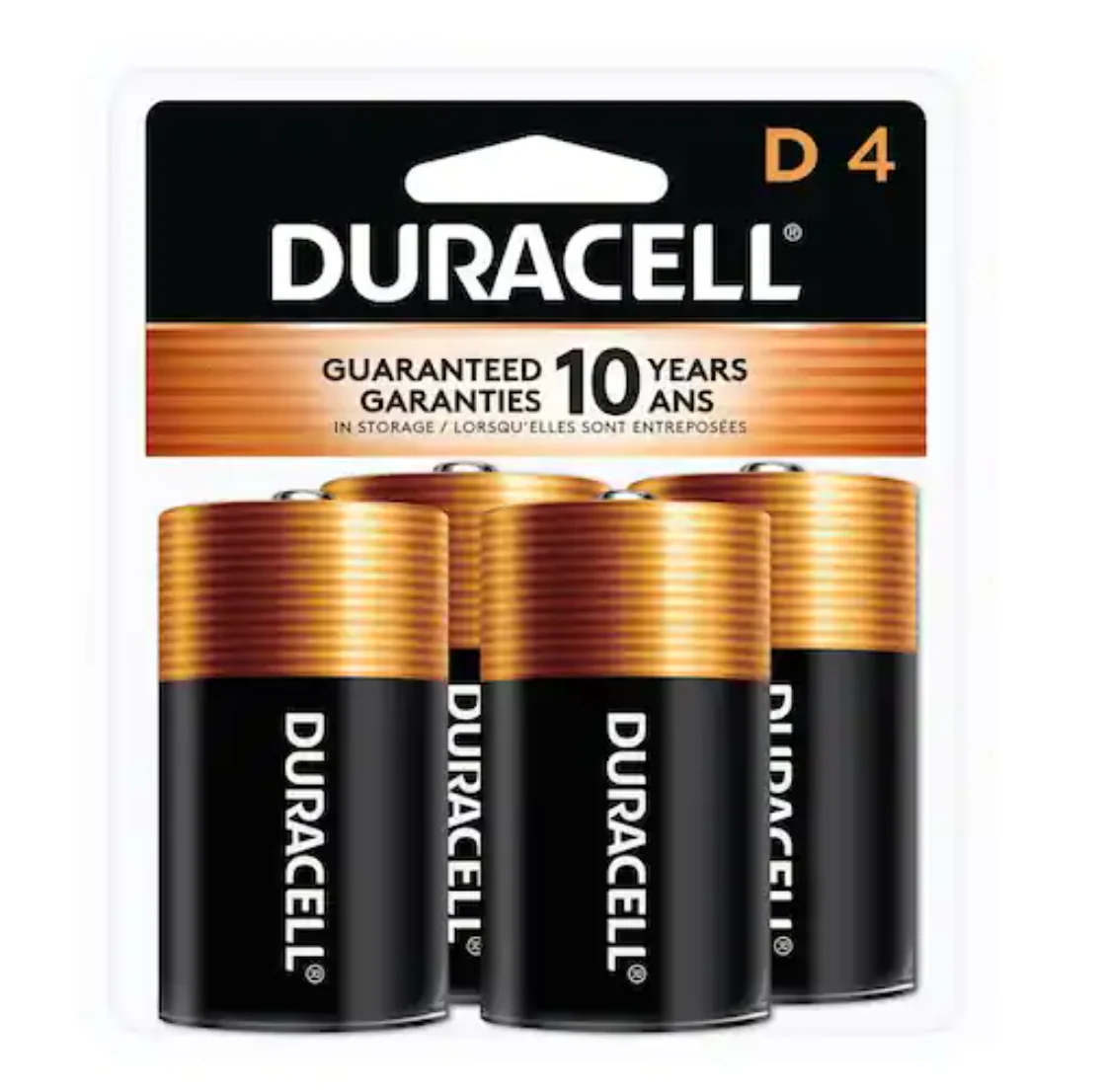 Duracell 1.5V Coppertop Alkaline D Batteries β 4pk