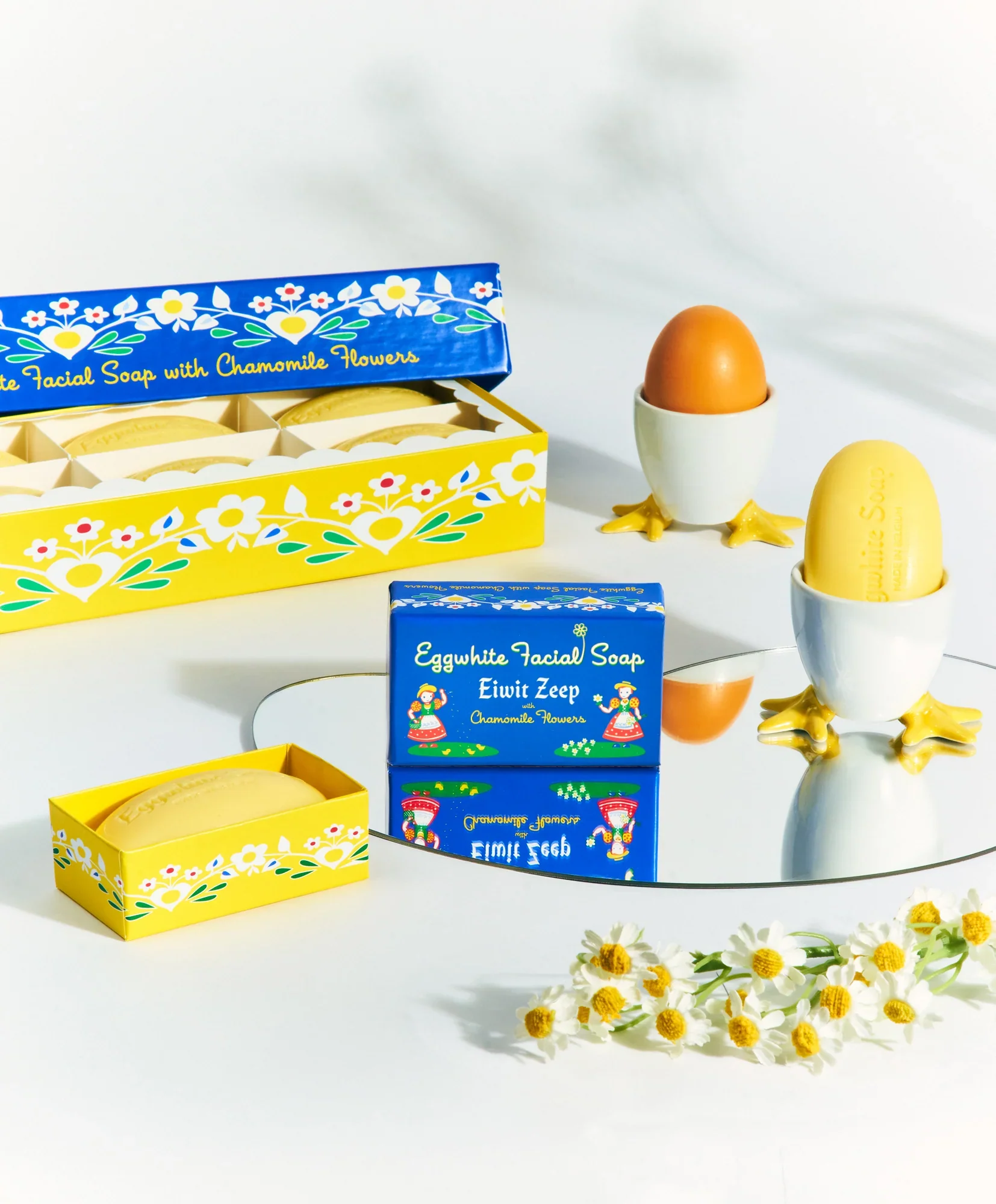 Egg Shape Facial Bar Soap – Egg-White & Chamomile - Image 3